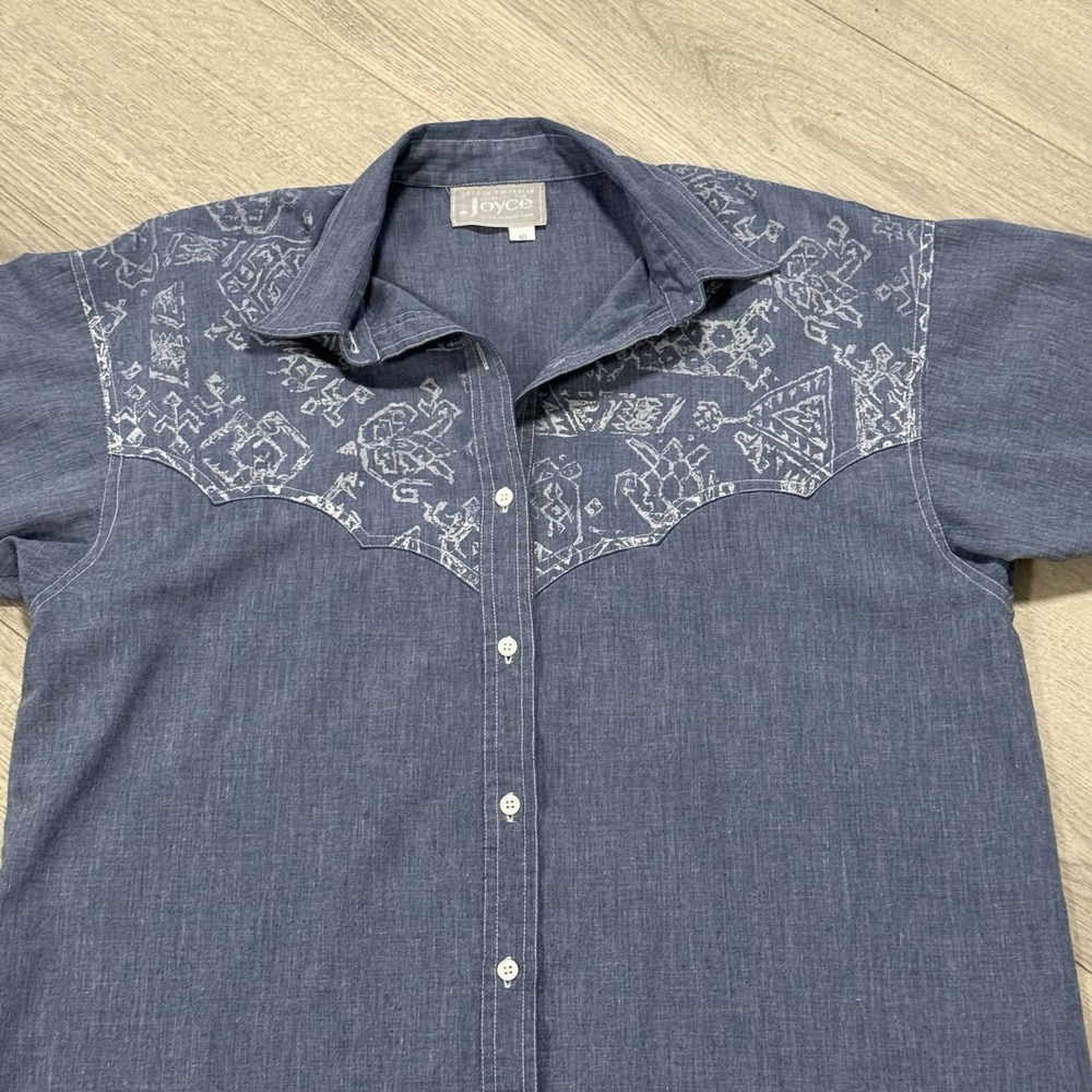 Vintage Expressions For Joyce Blouse Lightweight Button Down - Picture 3 of 10